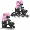 detske koleckove inline brusle 2v1 RAVEN Loret glitter black mint pink 14