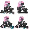 detske koleckove inline brusle 2v1 RAVEN Loret glitter black mint pink