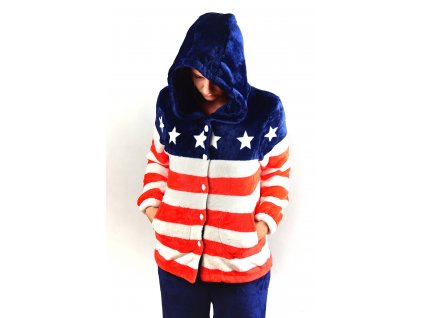 Teploučký domácí obleček | SNOW EAGLE- červená / modrá v kombinaci s bílou