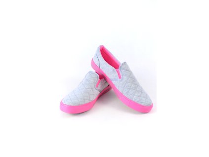 TRENDY šedorůžové SLIP - ON TENISKY