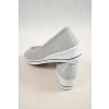 Luxusní šedé balerínky na klínku - Snow Eagle
