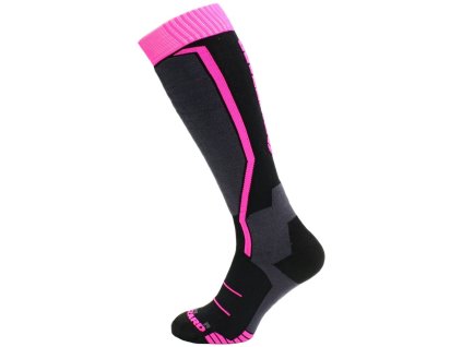 ponožky Blizzard Junior černo-růžové (ponožky velikost 33-35)