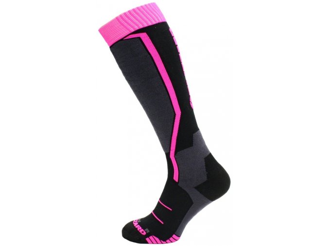 ponožky Blizzard Junior černo-růžové (ponožky velikost 33-35)