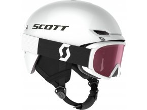 helma a brýle Scott Combo white (velikost M)