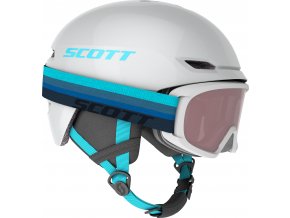 helma a brýle Scott Combo white /blue (velikost M)