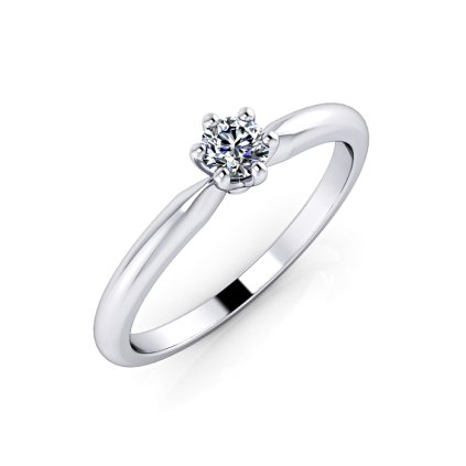 Zasnubni prsten bile zlato diamant ZSP119W