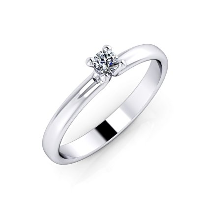 Zasnubni prsten bile zlato diamant ZSP072W