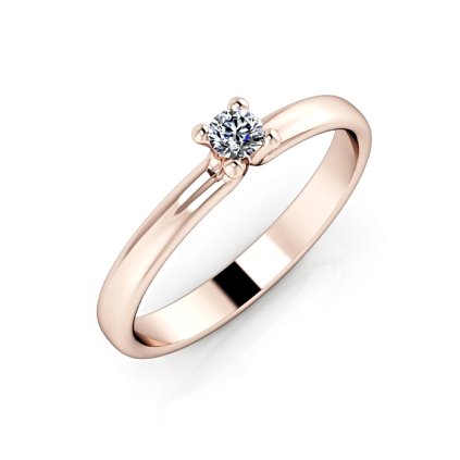 Zasnubni prsten ruzove zlato diamant ZSP072R