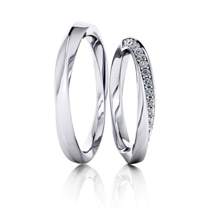 snubni prsteny bile zlato diamanty brilianty SP050W
