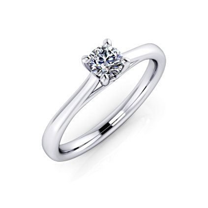 Zasnubni prsten bile zlato diamant ZSP097LG