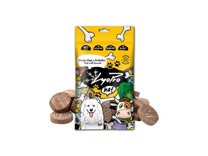 Hovězí chips s brokolicí