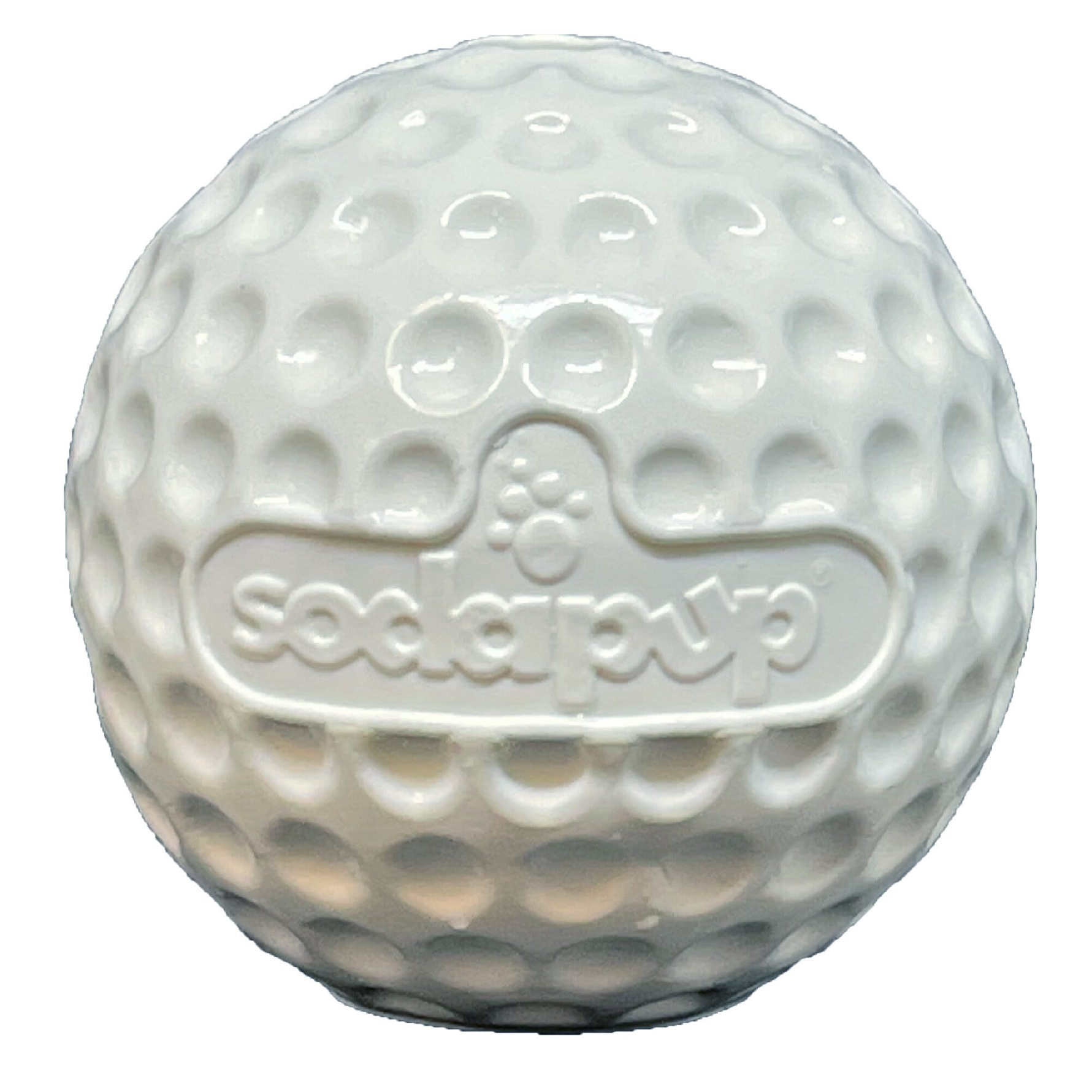 Sodapup Golfový míček na žvýkání velký, Original – Bílý