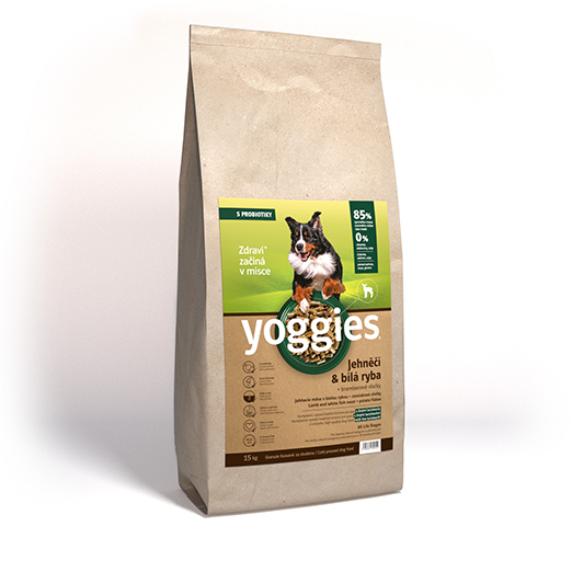 Yoggies Granule, Jehně & Bílá ryba s probiotiky 15kg