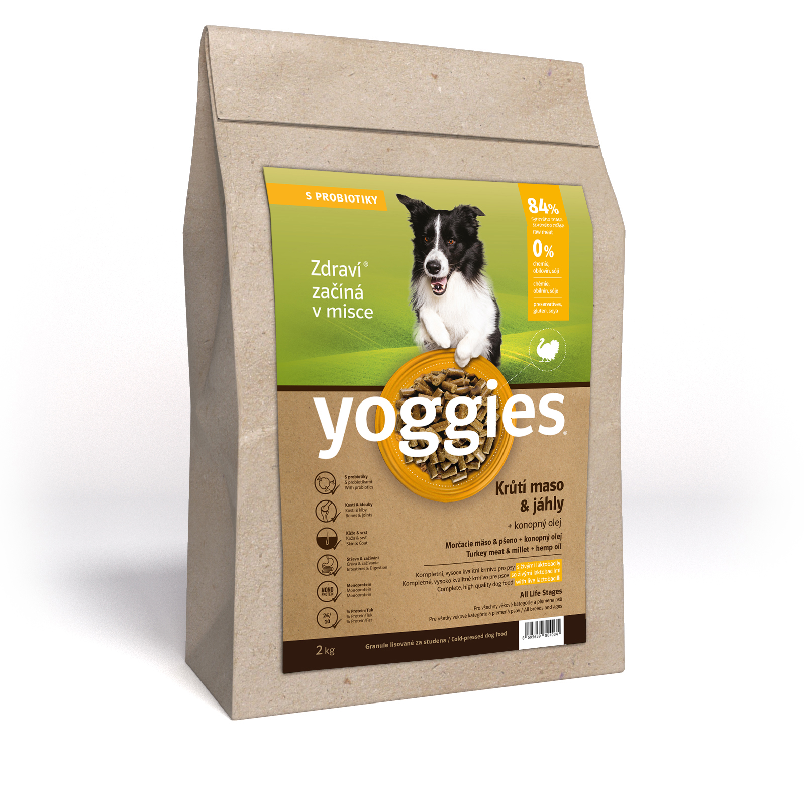 Yoggies Granule Monoprotein, Krůtí maso s probiotiky 2kg