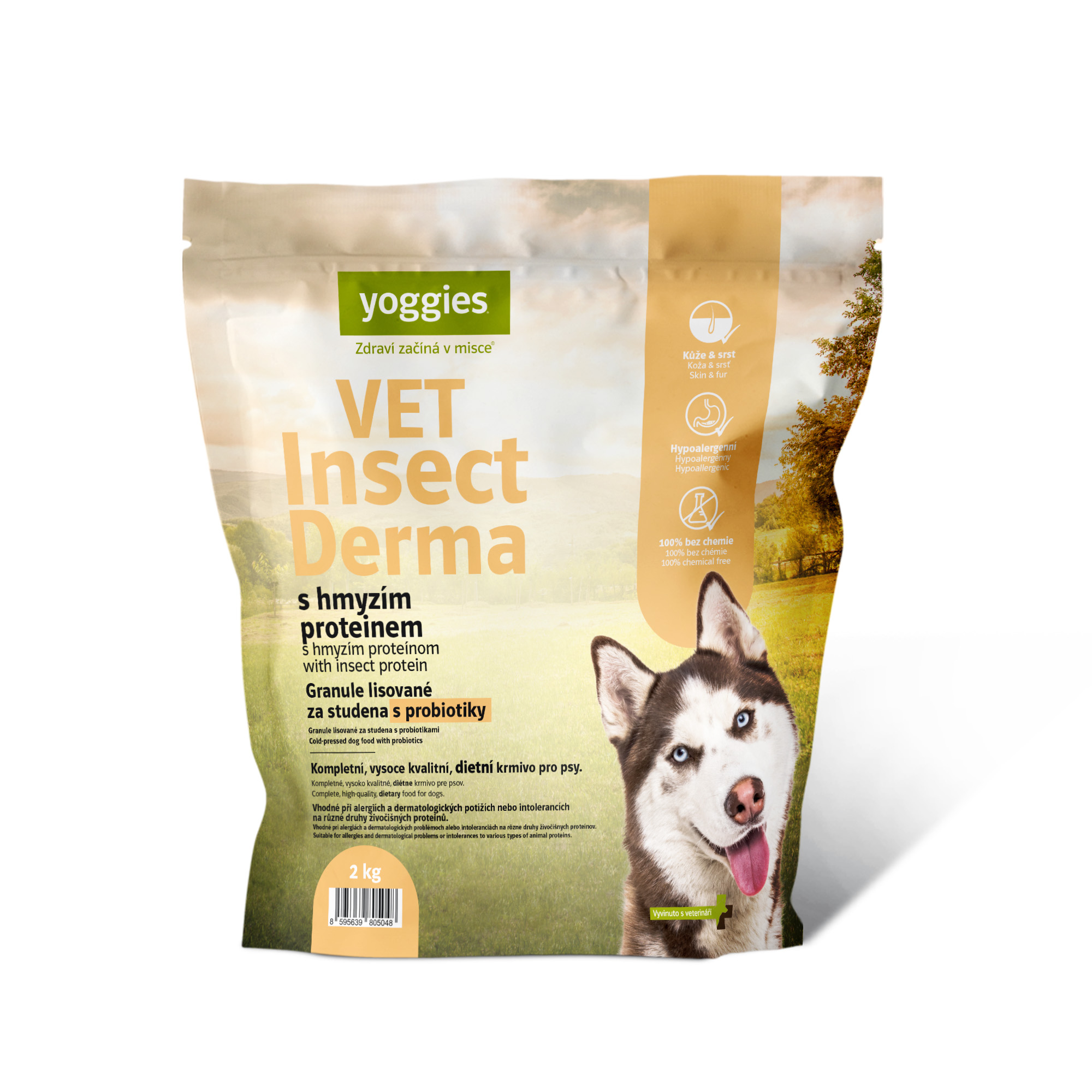 Yoggies Granule VET, Insect Derma s probiotiky 2kg