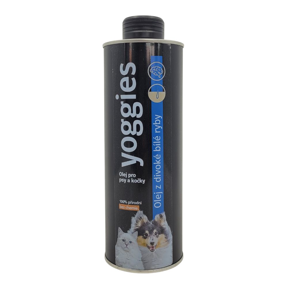 Yoggies Olej z divoké bílé ryby pro psy a kočky Velikost: 250ml