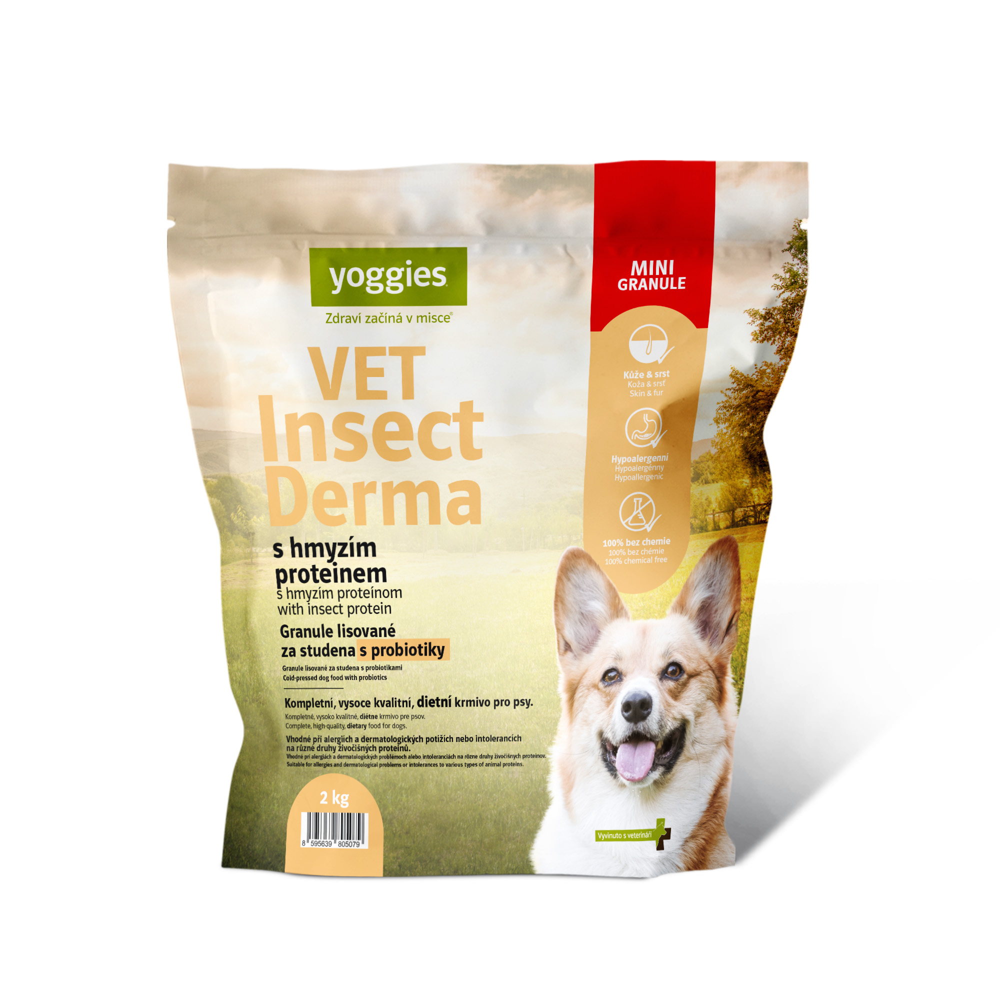 Yoggies MINIGranule VET, Insect Derma s probiotiky 2kg