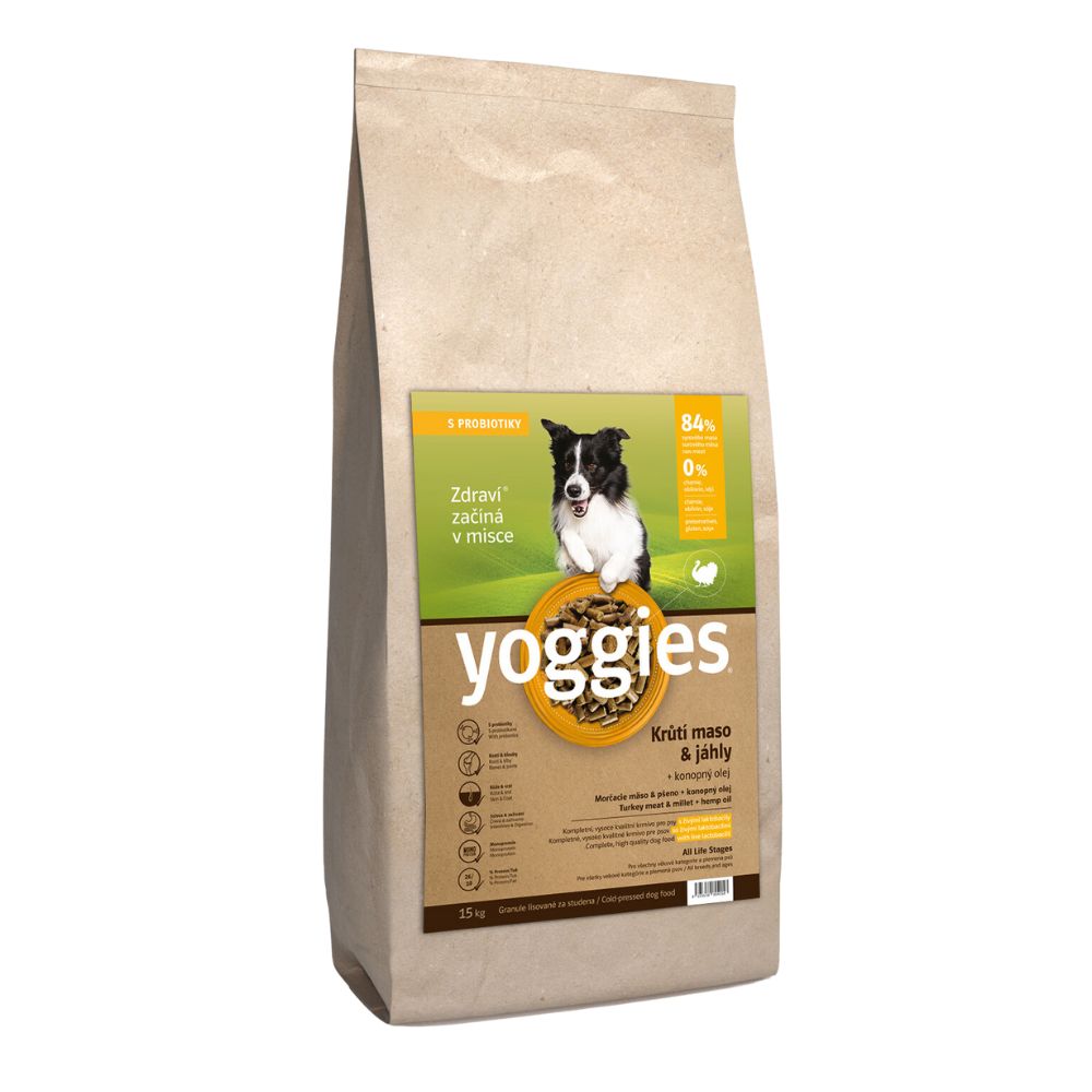 Yoggies Granule Monoprotein, Krůtí maso s probiotiky 20kg