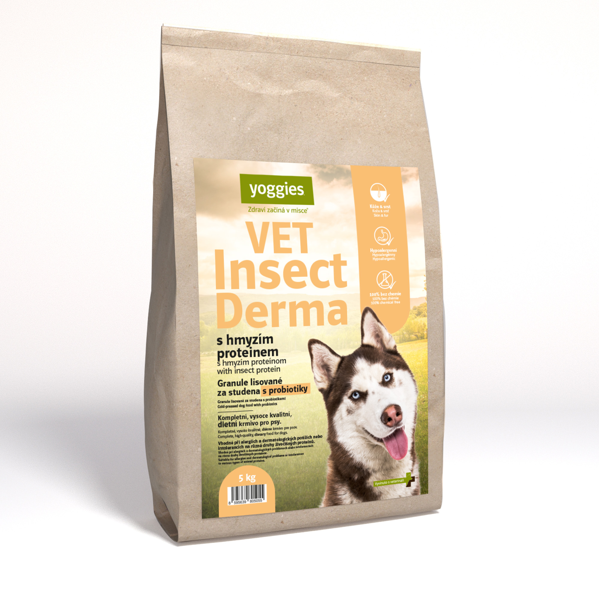 Yoggies Granule VET, Insect Derma s probiotiky 5kg