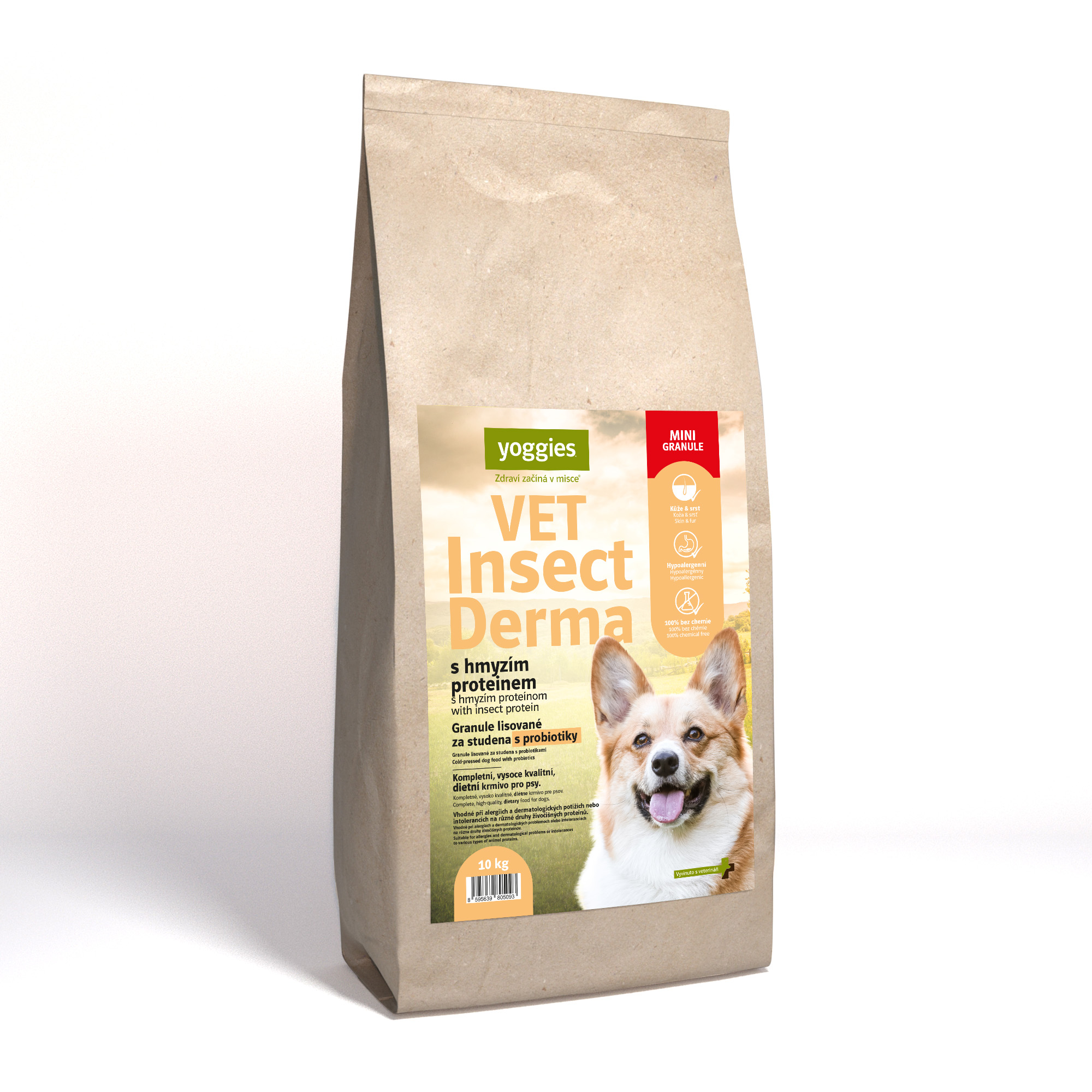 Yoggies MINIGranule VET, Insect Derma s probiotiky 10kg