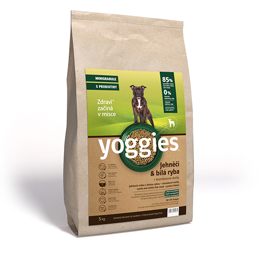 Yoggies MINIGranule, Jehně & Bílá ryba s probiotiky 5kg