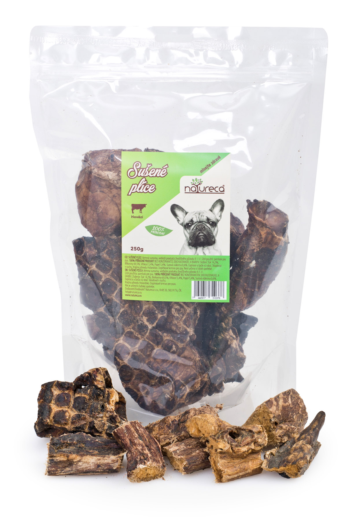 Natureca Hovězí plíce sušené 500g
