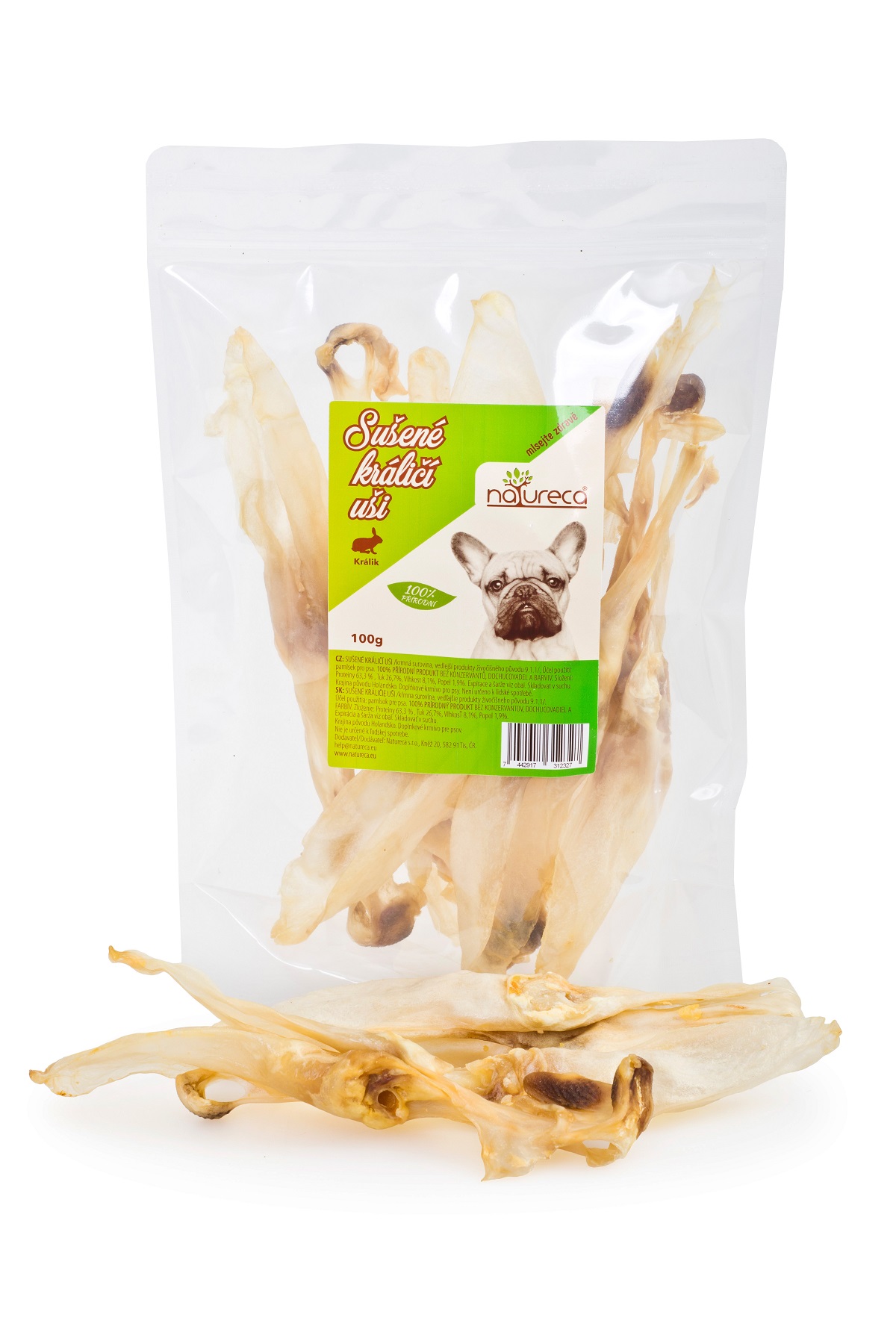 Natureca Králičí uši sušené 100g