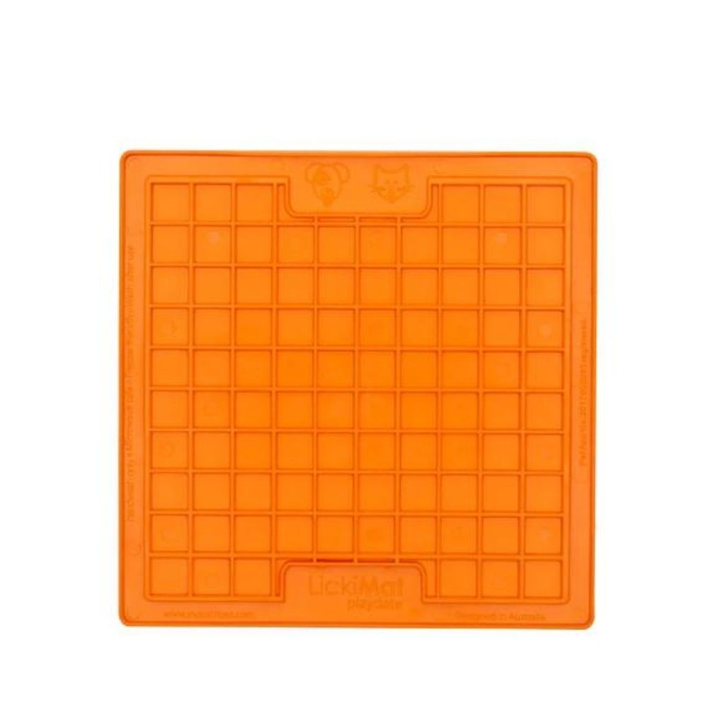 LickiMat Playdate lízací podložka 20 x 20cm Barva: Oranžová