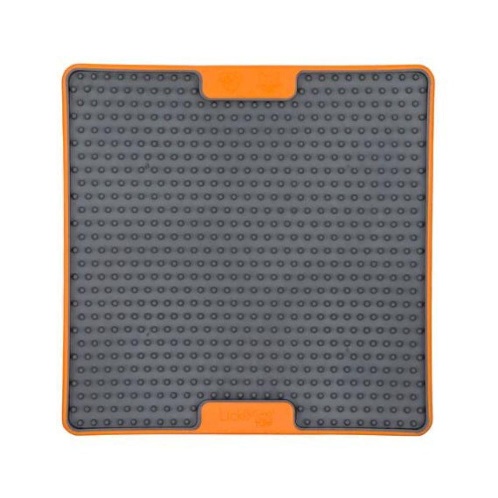 LickiMat Soother TUFF lízací podložka 20 x 20cm Barva: Oranžová