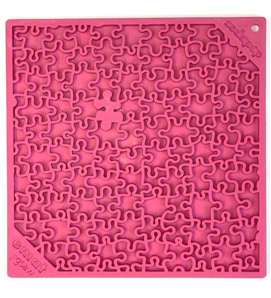 SodaPup lízací podložka Puzzle  20 x 20cm Barva: Růžová