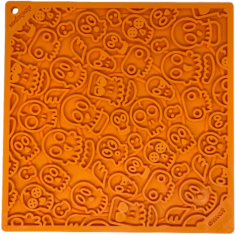 SodaPup Lízací podložka zombie – 20x20cm Barva: Oranžová