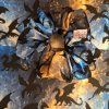 Saténová scrunchie - Ice dragon