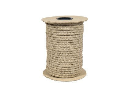 Lněná šňůra 6mm bez výplně