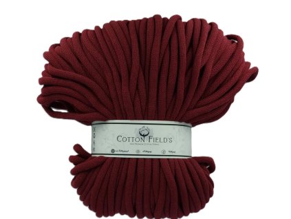 9mm šňůry Cotton fields - Wine Red (380)