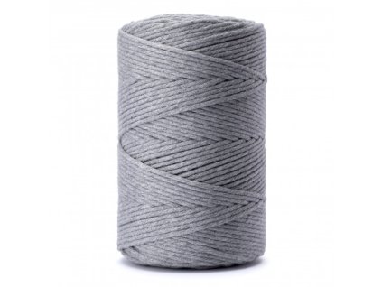 Macramé šňůry bavlněné 3mm - Dark Grey 100m (730)