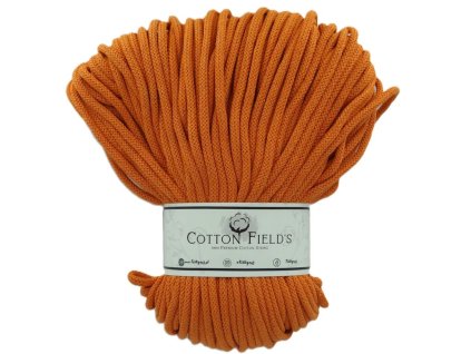 5mm šňůry Cotton fields Premium - Tangerine Tango (350)