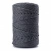 Macramé šňůry bavlněné 3mm - Anthracite 100m (735)