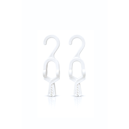 Skřipec velký plastový háček, bílý pro eshop