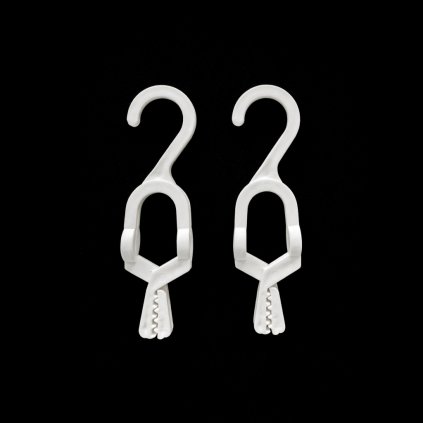 Skřipec velký plastový háček, bílý