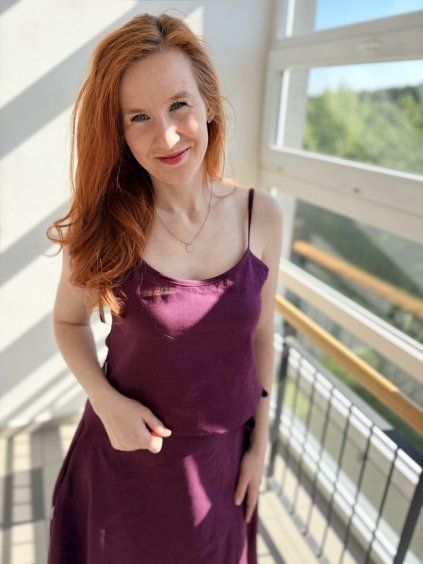 Lněný crop top Meda | více barev