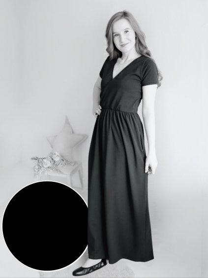 Dlouhé šaty Malia - černé | biobavlna
