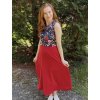 Crop top Mira - akvarelové květy na tmavé | biobavlna