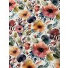 Crop top Mira - rozkvetlá zahrada | biobavlna | LIMITKA