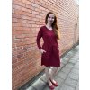Šaty Maja zimní - bordo | biobavlna