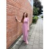 Maxišaty Julia - lila růžové | biobavlna