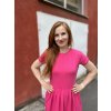 Oboustranné šaty Malia - magenta | biobavlna