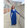 Dlouhé šaty Malia - královsky modré | biobavlna