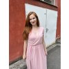 Dlouhé šaty Malia - pudrově růžové | biobavlna