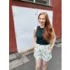 Crop top Mira - lahvově zelený | biobavlna