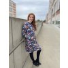Mikinošaty Darja - modrý květ | biobavlna